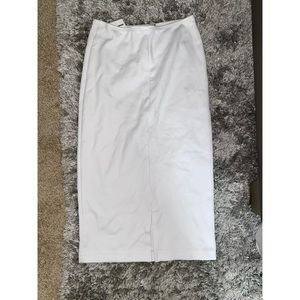 White midi long skirt